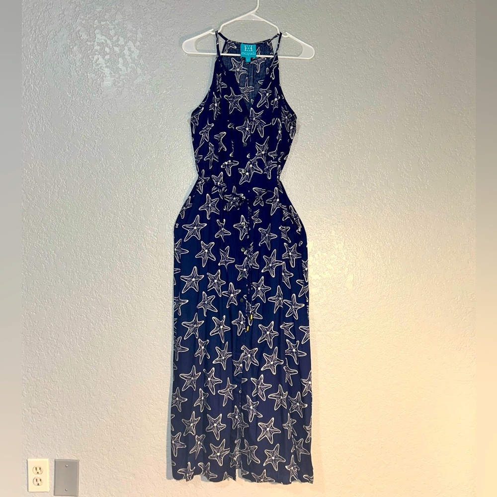 Escapada Blue Star Pattern Maxi Dress